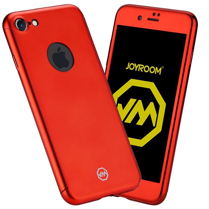 Husa Apple iPhone 6+/6S+ Joyroom (Fata + Spate) Rosu + Folie de protectie-0