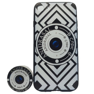 Husa Apple iPhone 6/6S Multicolor Model Camera Foto + Suport inclus-0