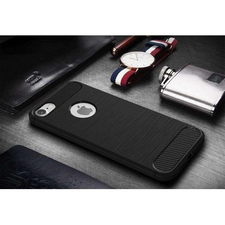 Husa Apple iPhone 6/6S Tpu, carbon, Negru-3