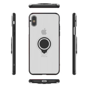 Husa Apple iPhone 6 Armor Ring cu inel magnetic Transparent-0