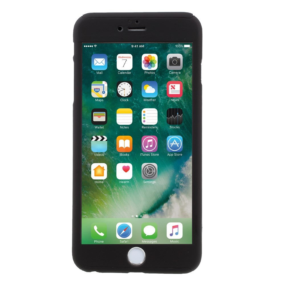 Husa Apple iPhone 6 Plus/6S Plus Full Cover 360 Negru + Folie de protectie-6