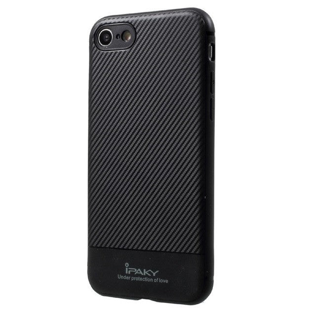 Husa Apple iPhone 7 IPAKY Carbon Fiber Negru-5