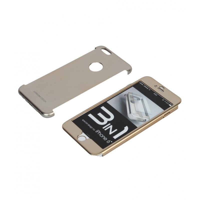 Husa Apple iPhone 7 Joyroom (Fata + Spate) Argintiu + Folie de protectie-4