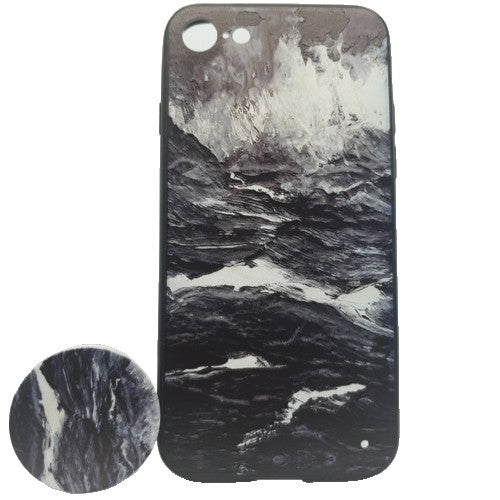 Husa Apple iPhone 7 Plus/8 Plus Multicolor Model Valuri + Popsocket inclus-0