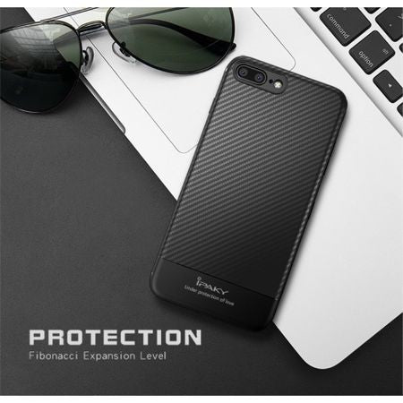 Husa Apple iPhone 7 Plus IPAKY Carbon Fiber Negru-6