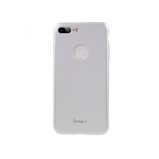 Husa Apple iPhone 7 Plus IPAKY Full Cover 360 Argintiu + Folie Cadou-1