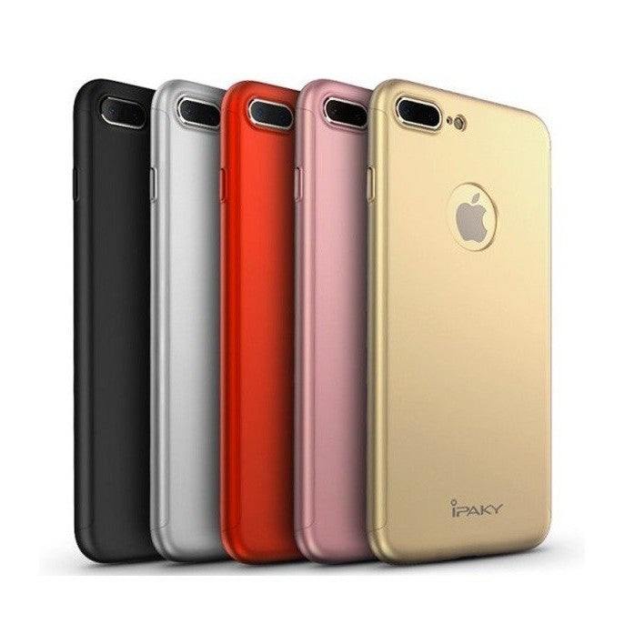 Husa Apple iPhone 7 Plus IPAKY Full Cover 360 Negru + Folie Cadou-2