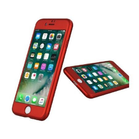 Husa Apple iPhone 7 Plus IPAKY Full Cover 360 Rosu + Folie Cadou-3