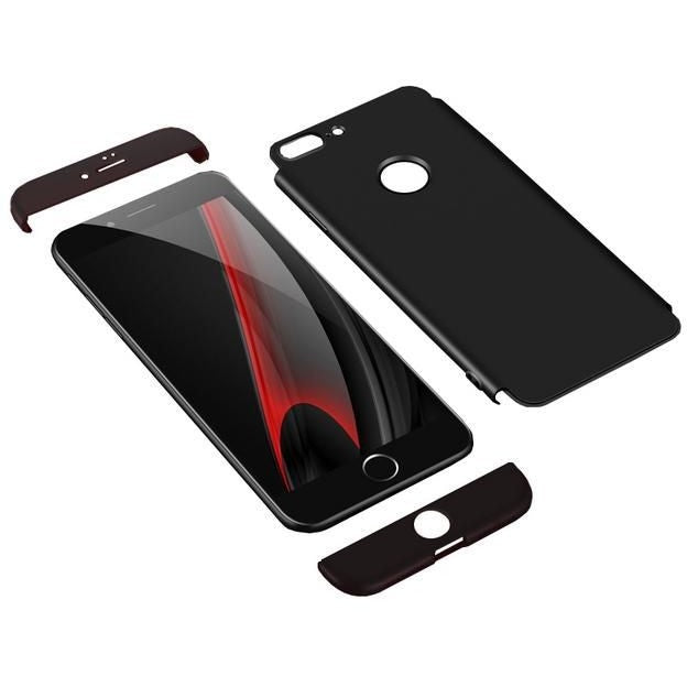 Husa Apple iPhone 7 Plus/iPhone 8 Plus Ultra-subtire 3 in 1 Negru-1