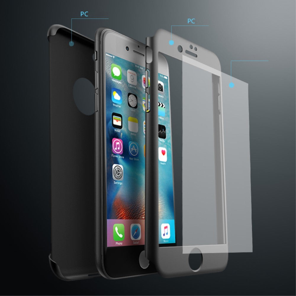 Husa Apple iPhone 8 Full Cover 360 Argintiu + Folie Cadou-3