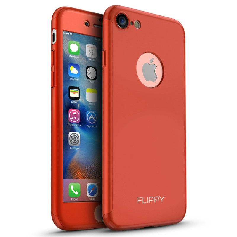 Husa Apple iPhone 8 Full Cover 360 Rosu + Folie Cadou-6