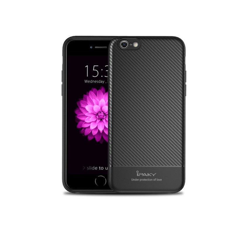 Husa Apple iPhone 8 IPAKY Carbon Fiber Negru-2