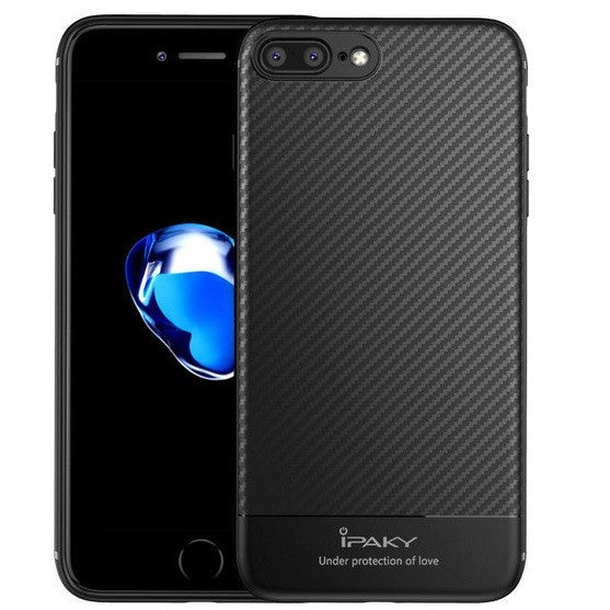 Husa Apple iPhone 8 Plus IPAKY Carbon Fiber Negru-3