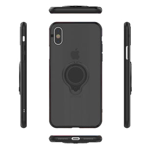 Husa Apple iPhone X Armor Ring cu inel magnetic Negru-0