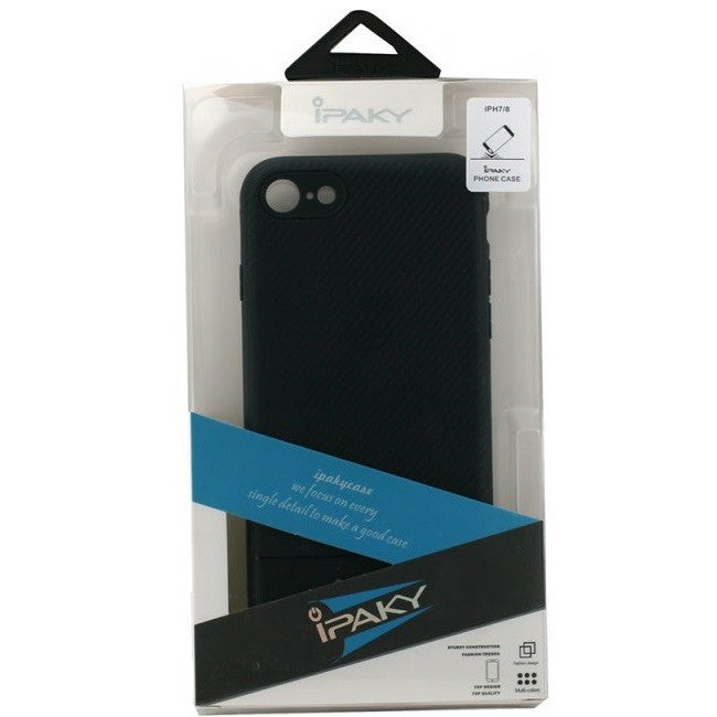 Husa Apple iPhone X IPAKY Carbon Fiber Negru-1