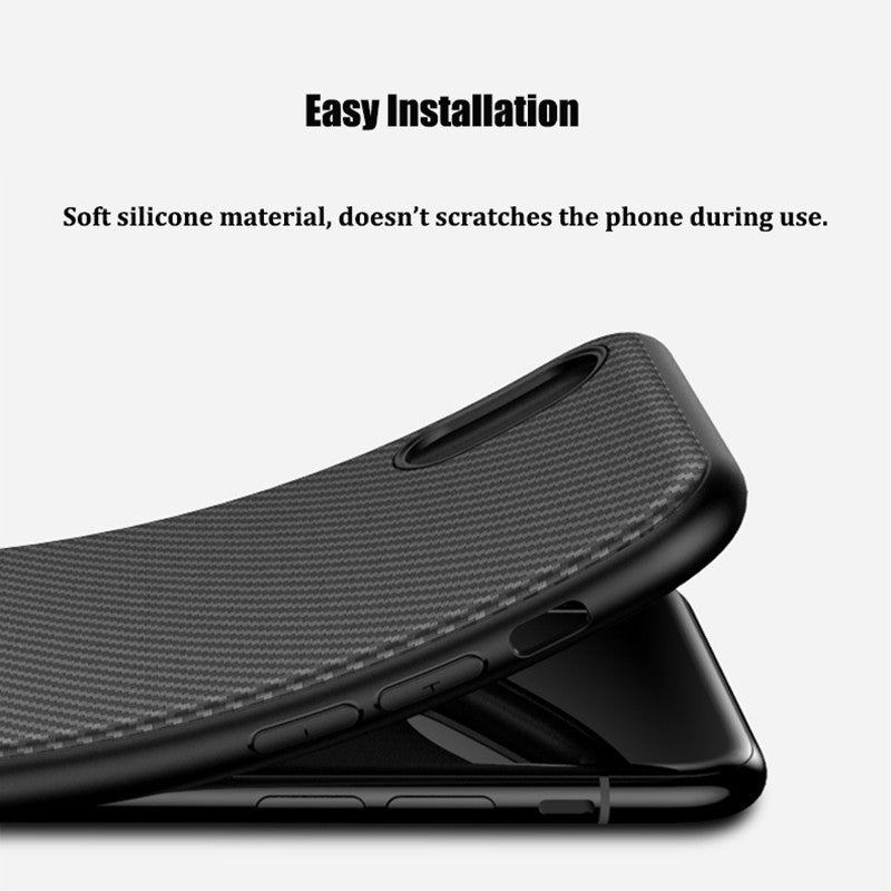 Husa Apple iPhone X IPAKY Carbon Fiber Negru-4