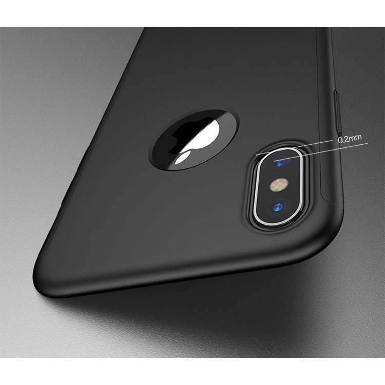 Husa Apple iPhone X IPAKY Full Cover 360 Negru + Folie Cadou-5