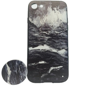 Husa Apple iPhone X/XS Multicolor Model Valuri + Popsocket inclus-0