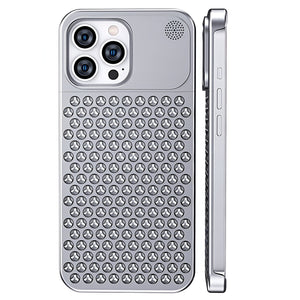 Husa Aromaterapia Compatibila cu iPhone 15 Pro Max, Flippy, Antisoc, Antizgariere, Protectie Camera si Supraincalzire, din Aliaj de Aluminiu, Argintiu-0