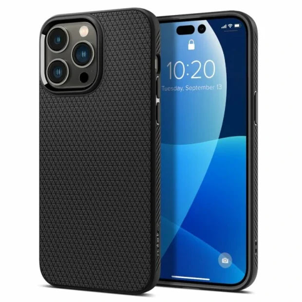 Husa Spigen Liquid Air compatibila cu iPhone 15 Pro Matte Black