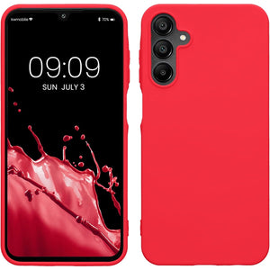 Husa de Protectie Matte TPU, Flippy, pentru Samsung Galaxy A15, Protectie Camera, Antisoc, Antizgariere, Antialunecare, Acoperire Completa, Rosu-0