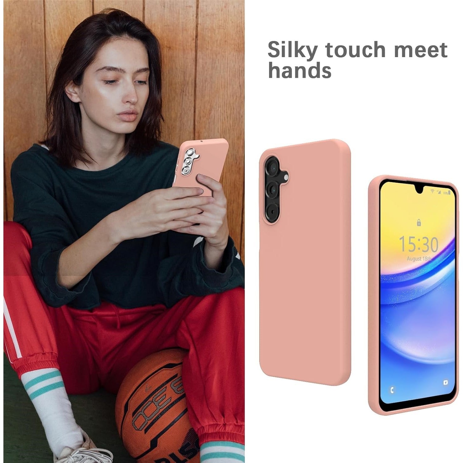 Husa de Protectie Matte TPU, Flippy, pentru Samsung Galaxy A35 5G, Protectie Camera, Antisoc, Antizgariere, Antialunecare, Acoperire Completa, Roz-3