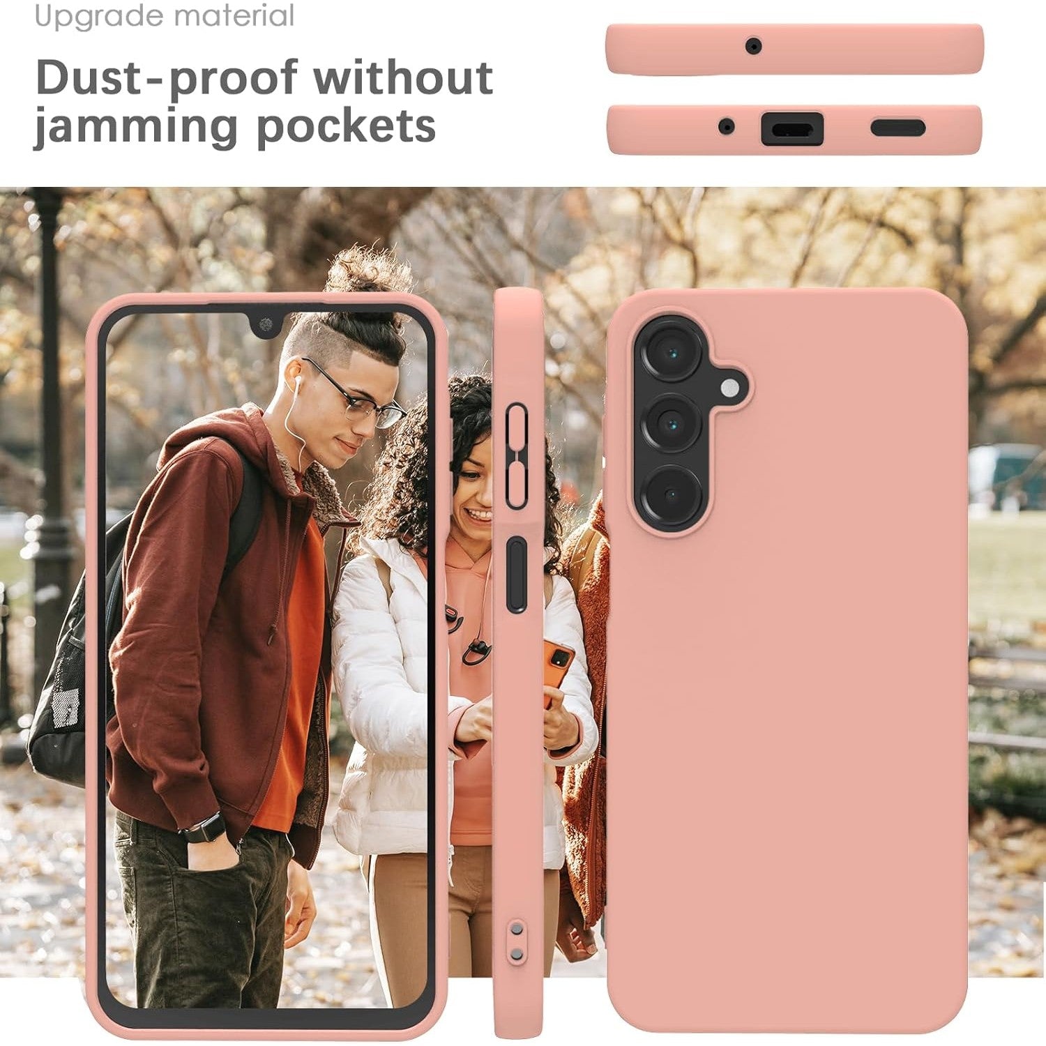 Husa de Protectie Matte TPU, Flippy, pentru Samsung Galaxy A35 5G, Protectie Camera, Antisoc, Antizgariere, Antialunecare, Acoperire Completa, Roz-5