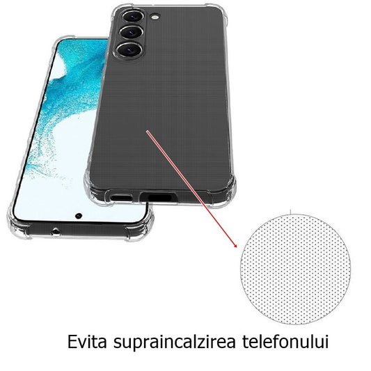 Husa de protectie Flippy, TPU, pentru Samsung S23 FE, Antisoc, Protectie colturi, Rezistenta la impact, Transparenta-1