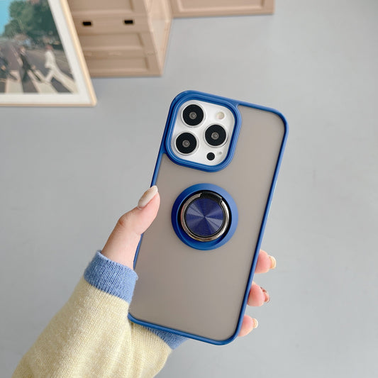 Husa de protectie Flippy compatibila cu Apple iPhone 13 Pro,Defender cu prindere inel,Albastru-1