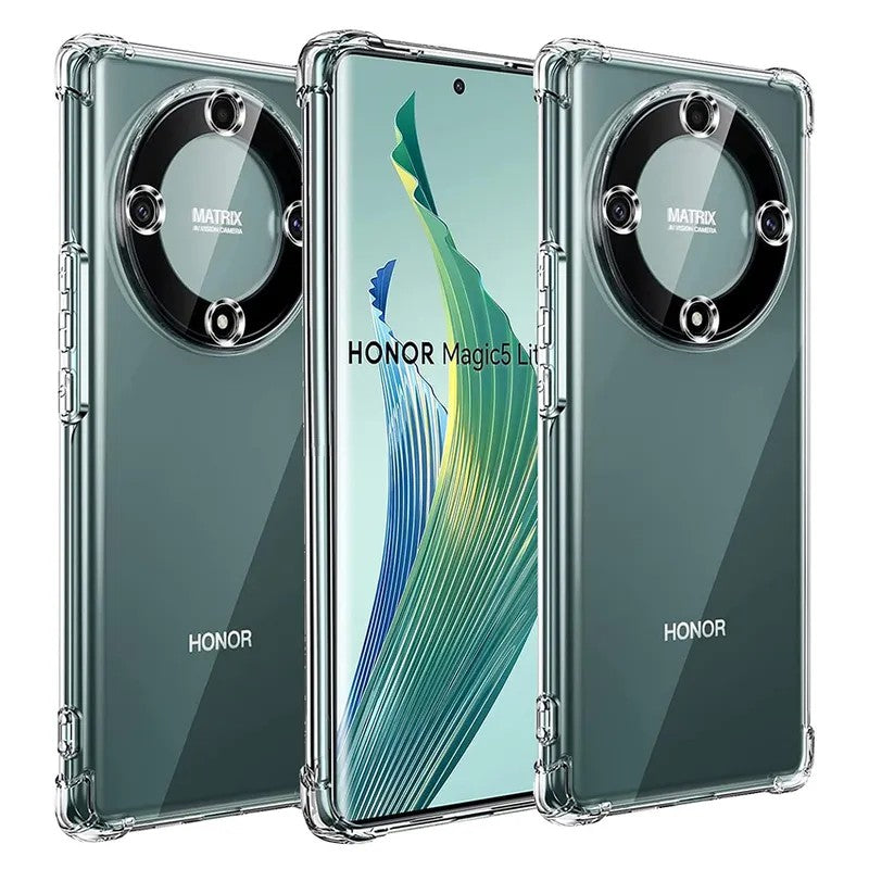 Husa de Protectie, Flippy, Compatibila cu Honor Magic 5 Pro, TPU Antisoc, Protectie Colturi, 1.5 mm Transparent-1