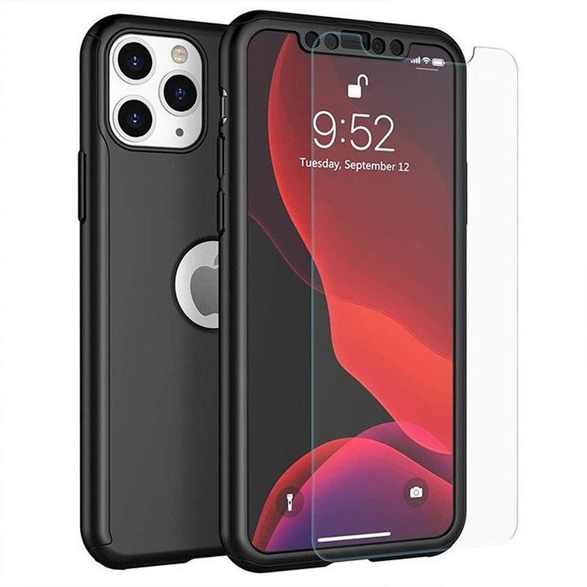 Husa de protectie Flippy compatibila cu Oppo A52 Full Cover 360 Negru + Folie de protectie-0
