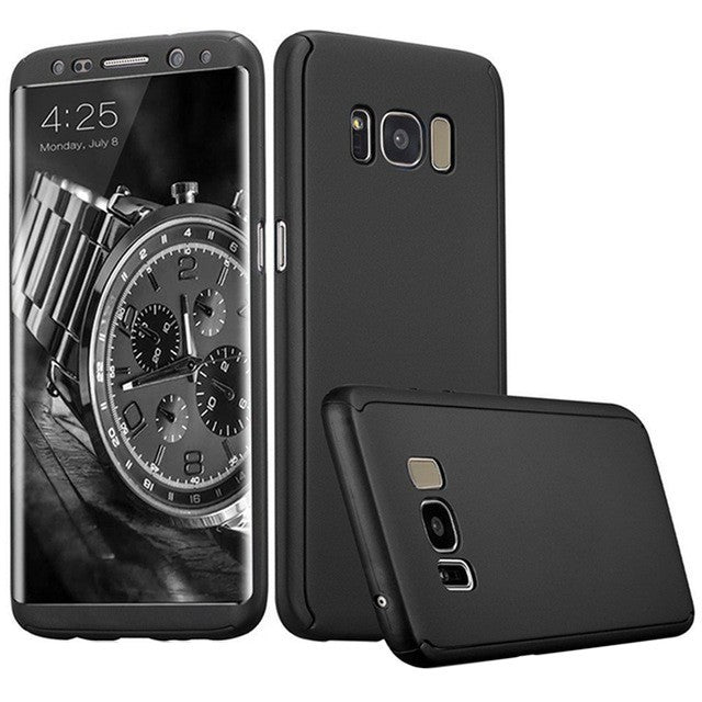 Husa de protectie Flippy compatibila cu Samsung Galaxy S8 Plus Full Cover 360 Negru + Folie de protectie-2