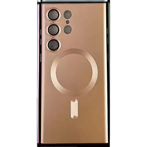 Husa de protectie Flippy, cu incarcare Wireless, Tehnologie Magsafe, pentru Samsung Galaxy S23 Ultra , Rose Gold-0