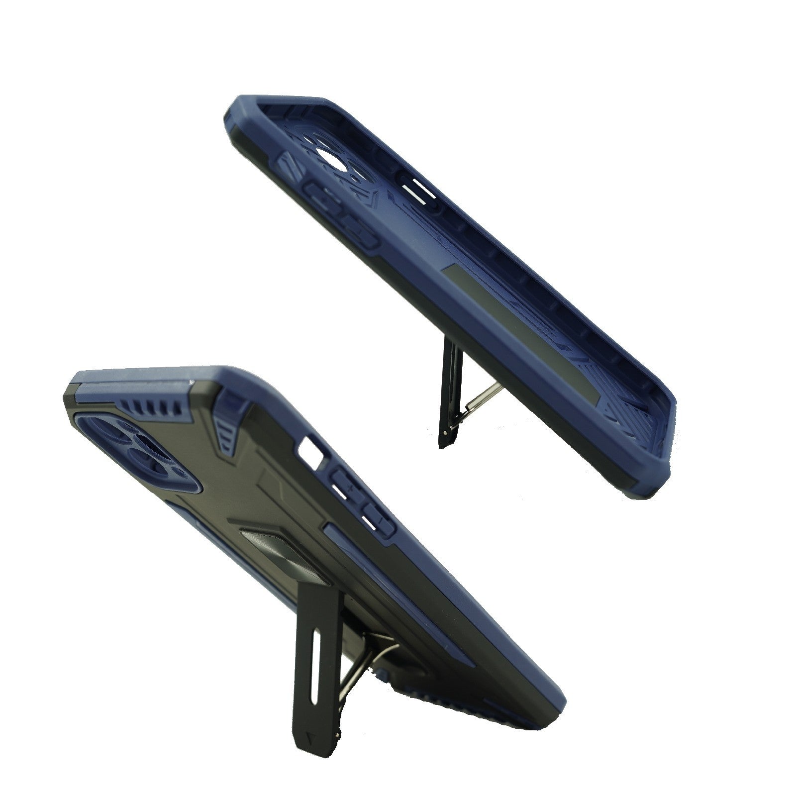 Husa de protectie Flippy pentru Apple iPhone 12 Defender Sergeant Brave cu suport, Albastru inchis-5