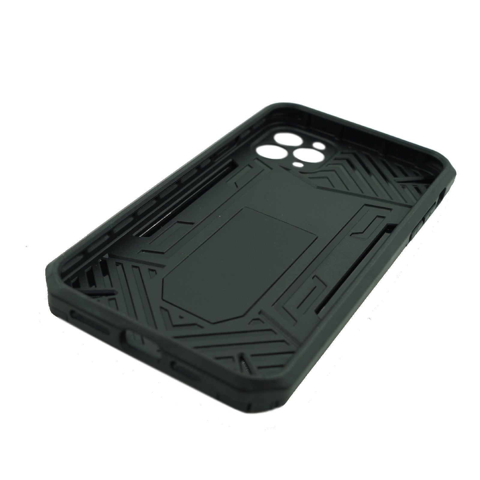 Husa de protectie Flippy pentru Apple iPhone 12 Pro Max Defender Model 4 cu suport, Negru-3