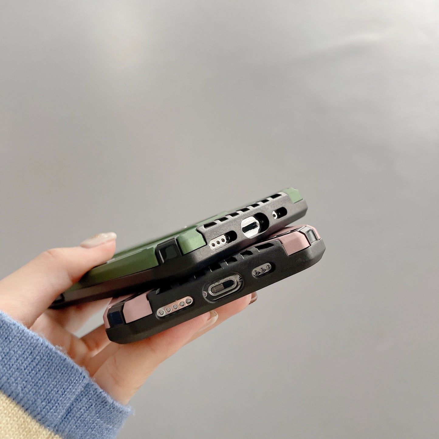 Husa de protectie Flippy pentru Apple iPhone 13 Mini Defender Sergeant Brave cu suport,Verde-3