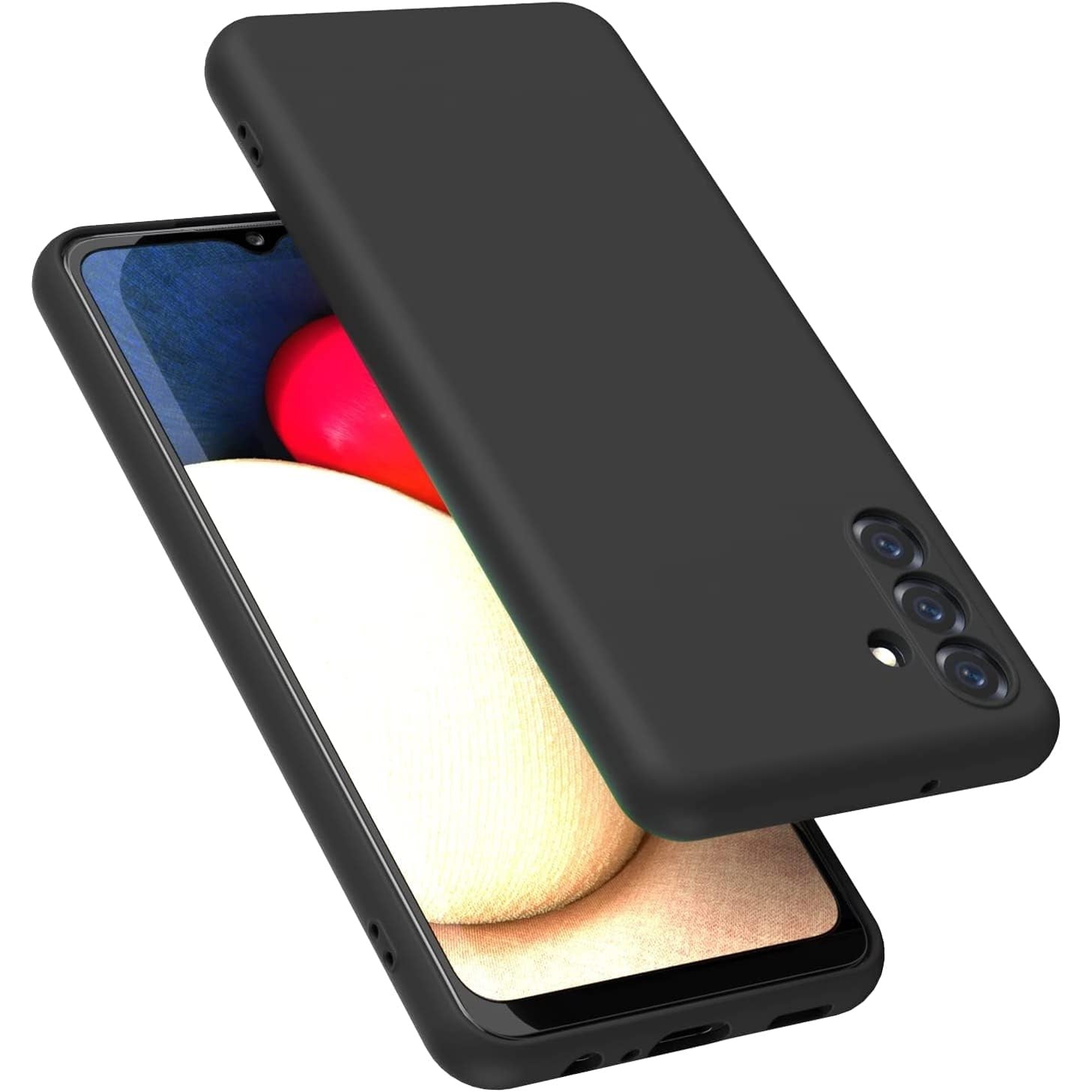 Husa de Protectie, Flippy, pentru Samsung Galaxy A55, Liquid Silicone, cu Microfibra pe Interior, Protectie Antisoc, Compatibil Incarcare Wireless, Negru-0