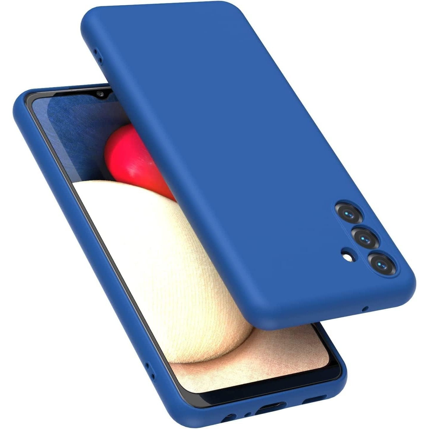 Husa de Protectie, Flippy, pentru Samsung Galaxy A55, Liquid Silicone, cu Microfibra pe Interior, Protectie Antisoc, Compatibil Incarcare Wireless, Albastru-0