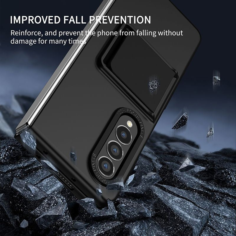 Husa de protectie Flippy, Pliere Tridimensionala, Multifunctionala, PC, pentru Samsung Galaxy Z Fold 4 5G, Negru-2