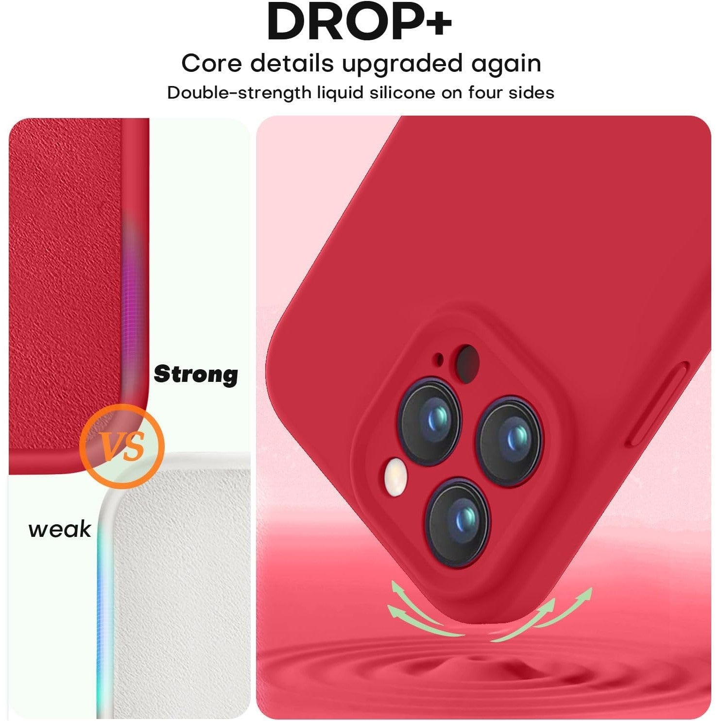 Husa de Protectie Matte TPU, Flippy, pentru Realme C55, Protectie Camera, Antisoc, Antizgariere, Antialunecare, Acoperire Completa, Rosu-2