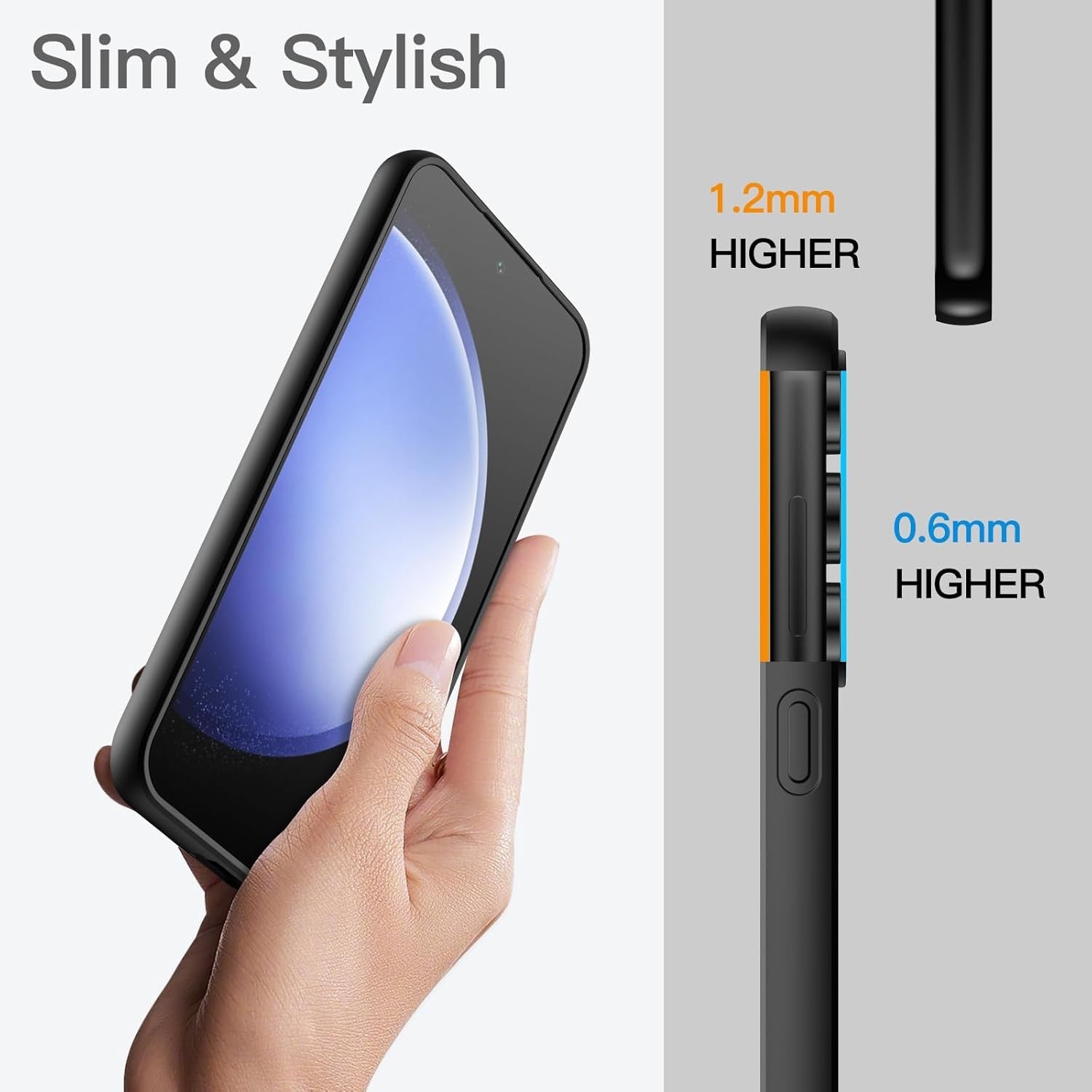 Husa de Protectie Matte TPU, Flippy, pentru Samsung Galaxy S23 FE 5G, Protectie Camera, Antisoc, Antizgariere, Antialunecare, Acoperire Completa, Negru-4