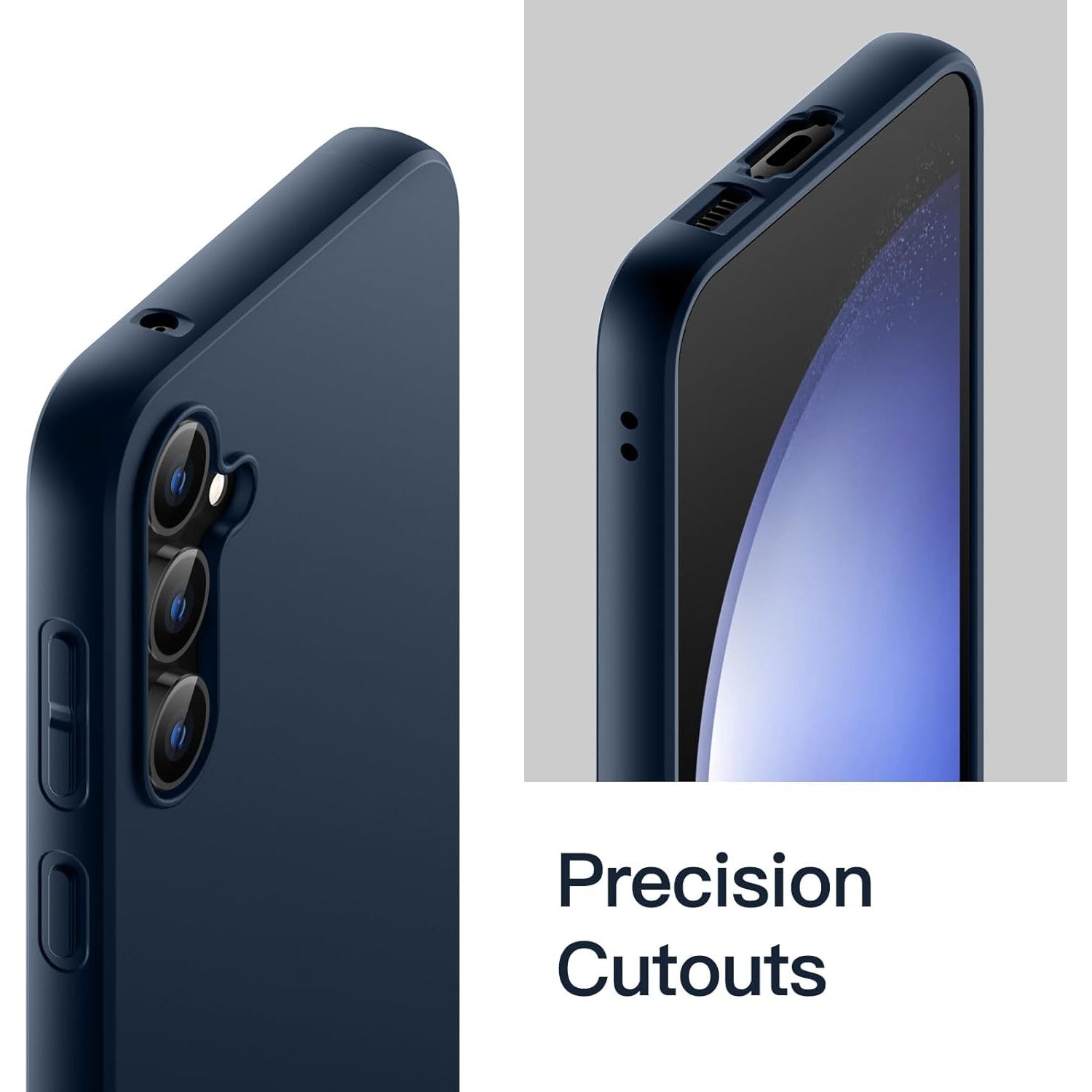 Husa de Protectie Matte TPU, Flippy, pentru Samsung Galaxy S23 FE 5G, Protectie Camera, Antisoc, Antizgariere, Antialunecare, Acoperire Completa, Albastru-2