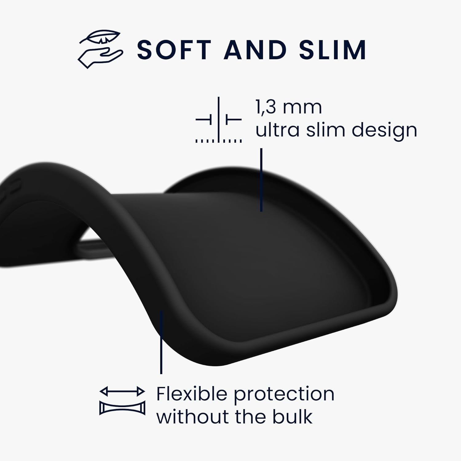 Husa de Protectie Matte TPU, Flippy, pentru Xiaomi Redmi 13C, Protectie Camera, Antisoc, Antizgariere, Antialunecare, Acoperire Completa, Negru-4