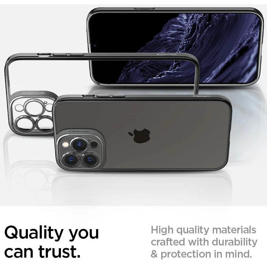 Husa de protectie pentru Apple iPhone 14 Pro Max, Flippy, Bracket series cu suport si protectie pentru camera, Transparent-1