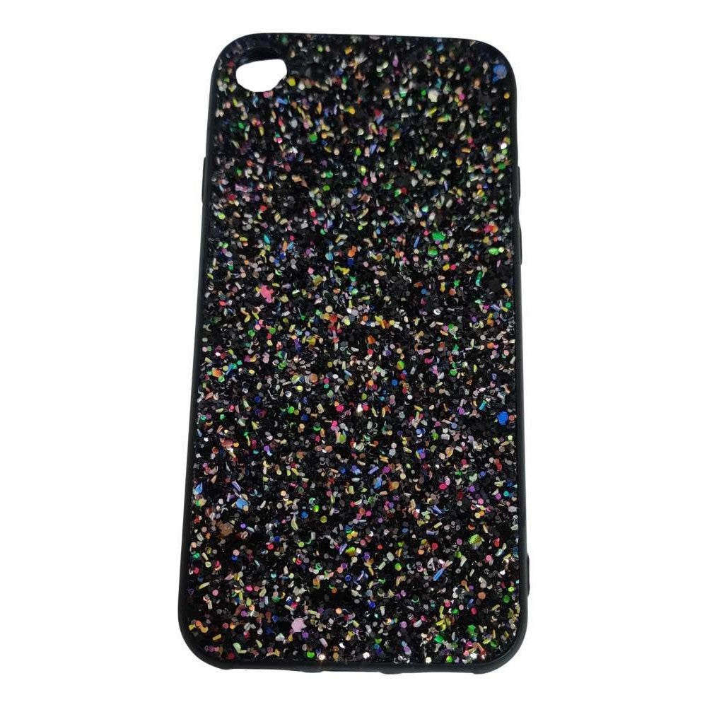 Husa de protectie pentru Apple iPhone 7 Sparkling Glitter TPU Negru-1