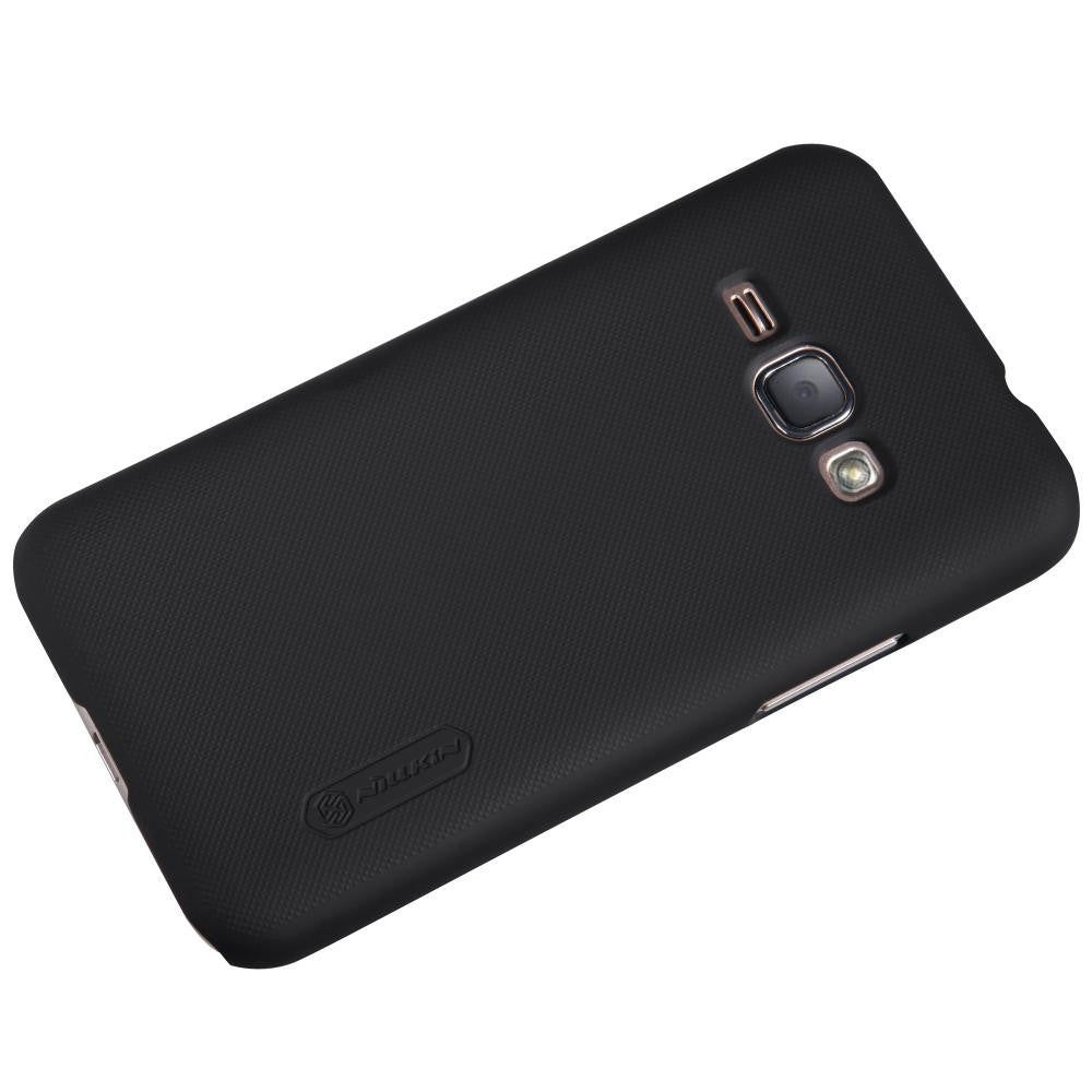 Husa de protectie pentru Samsung Galaxy J1 2015 Nillkin Frosted Shield Negru + Folie de protectie-3