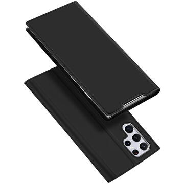 Husa pentru Samsung Galaxy S22 Ultra 5G Dux Ducis Skin Pro, tip carte, negru