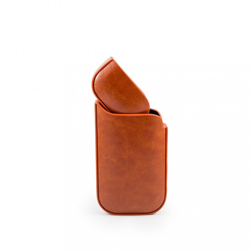 Husa Flippy pentru IQOS 2.4 Plus, Capac de Protectie, Anti Soc si Zgarieturi, din Piele Ecologica, 43 g, 12 x 6 x 2.5 cm, Portocaliu-1