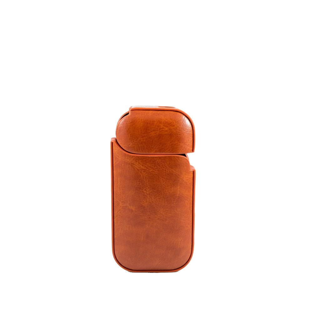 Husa Flippy pentru IQOS 2.4 Plus, Capac de Protectie, Anti Soc si Zgarieturi, din Piele Ecologica, 43 g, 12 x 6 x 2.5 cm, Portocaliu-4