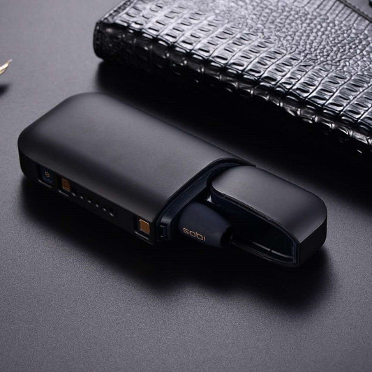 Husa Flippy pentru IQOS 2.4 Plus, Capac de Protectie, Anti Soc si Zgarieturi, Full Body, din Plastic cu Agatatoare, 11.5 x 5 x 2.3 cm, Negru-1
